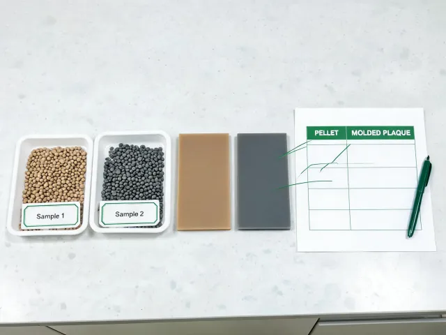 Polymer pellet comparison