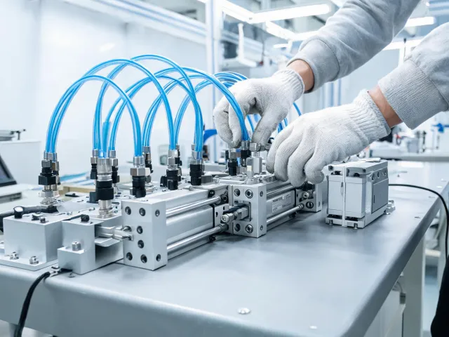 Pneumatic tubing station
